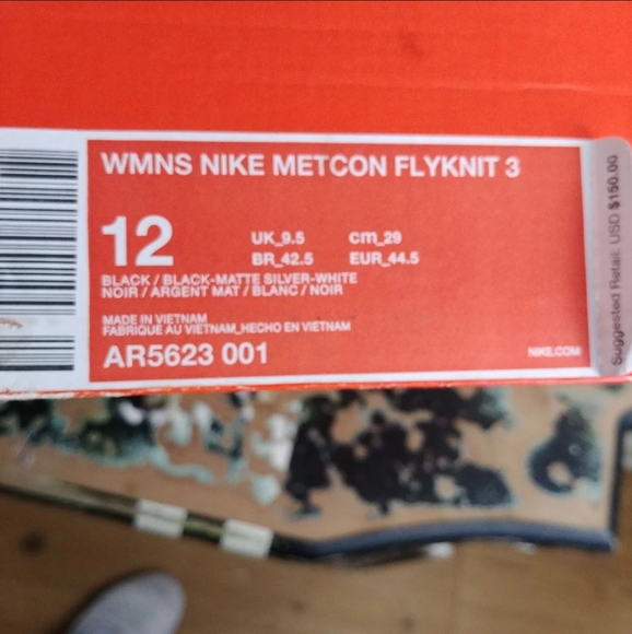 NEW Nike | Black White Metcon 3 Sneakers Athletic Training Shoes 12 Women's - Picture 4 of 11